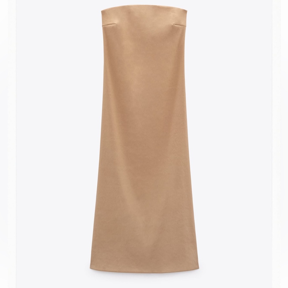 Zara Strapless Linen Dress